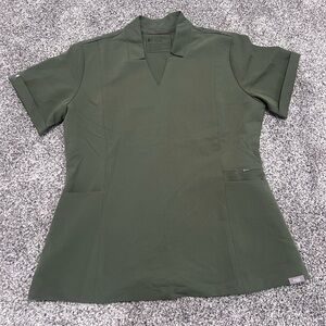 Figs Women's Olive Green Medical Scrub Top